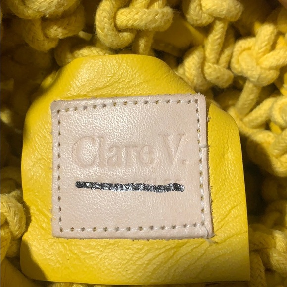 Clare V. yellow sandy drawstring bag rope anthropo - Picture 6 of 6